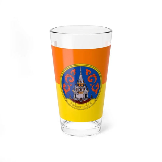 Flag of Surat Thani Province Thailand - Pint Glass 16oz 16oz - Go Mug Yourself