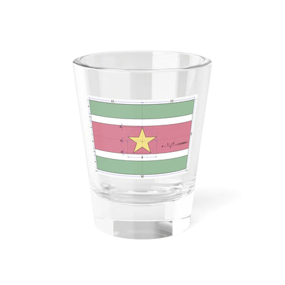 Flag of Suriname construction sheet (Suriname) Shot Glass 1.5oz 1.5oz - Go Mug Yourself