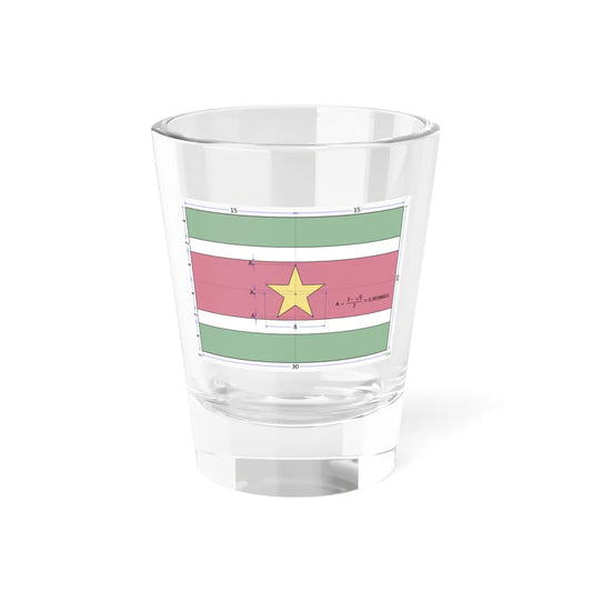 Flag of Suriname construction sheet (Suriname) Shot Glass 1.5oz 1.5oz - Go Mug Yourself