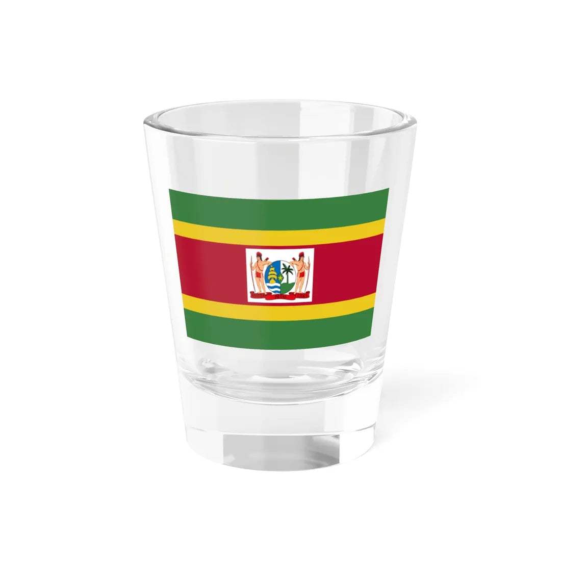 Flag of Suriname proposal 4 (Suriname) Shot Glass 1.5oz 1.5oz - Go Mug Yourself