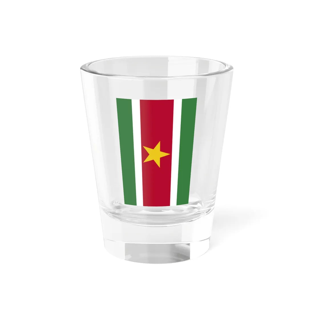 Flag of Suriname vertical (Suriname) Shot Glass 1.5oz 1.5oz - Go Mug Yourself