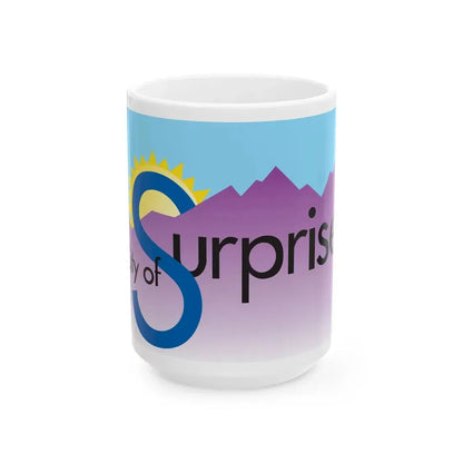 Flag of Surprise Arizona 2001-2014 (United States) White Coffee Mug 15oz - Go Mug Yourself