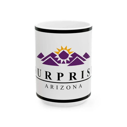 Flag of Surprise Arizona (United States) White Coffee Mug 15oz - Go Mug Yourself