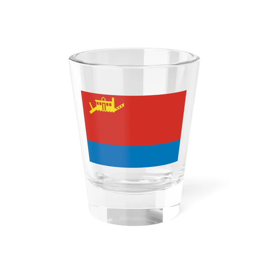 Flag of Susumansky rayon Magadan Oblast 2002 (Russia) Shot Glass 1.5oz 1.5oz - Go Mug Yourself