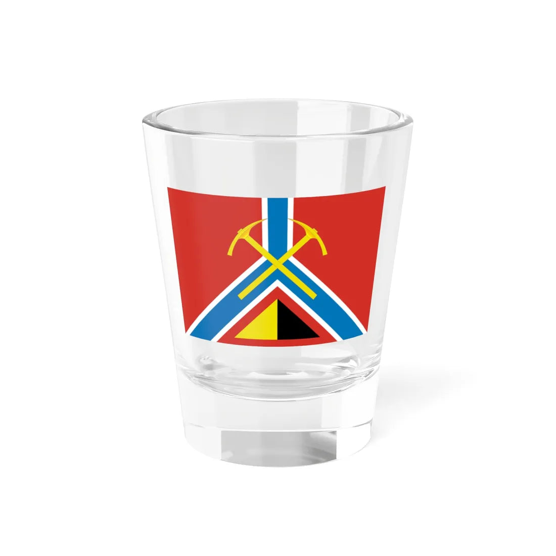 Flag of Susumansky rayon Magadan Oblast (Russia) Shot Glass 1.5oz 1.5oz - Go Mug Yourself
