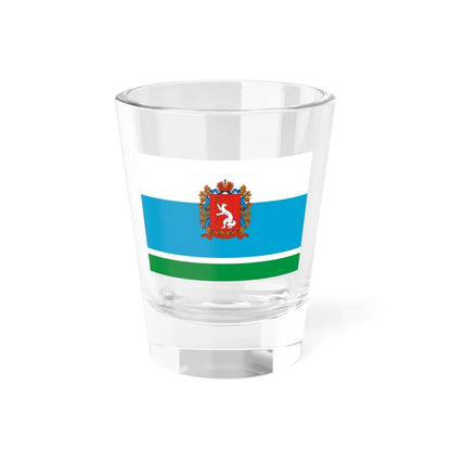 Flag of Sverdlovsk Oblast 1997 Coat of Arms (Russia) Shot Glass 1.5oz 1.5oz - Go Mug Yourself