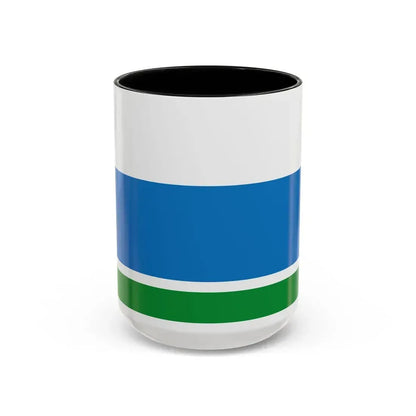Flag of Sverdlovsk Oblast Russia - Accent Coffee Mug 15oz Black - Go Mug Yourself