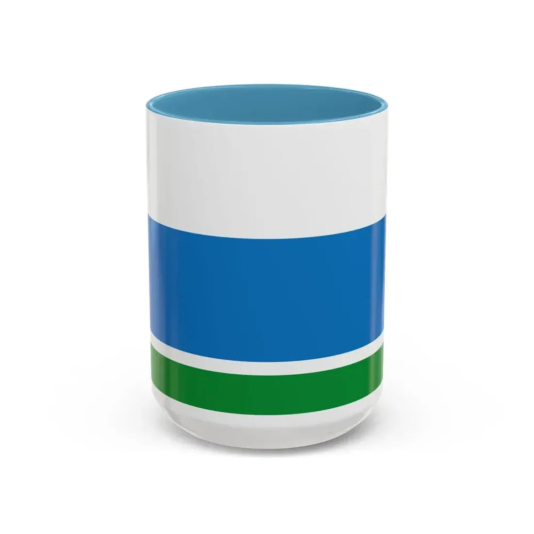 Flag of Sverdlovsk Oblast Russia - Accent Coffee Mug 15oz Light Blue - Go Mug Yourself