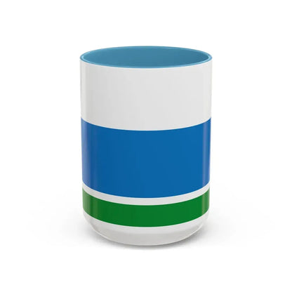 Flag of Sverdlovsk Oblast Russia - Accent Coffee Mug 15oz Light Blue - Go Mug Yourself