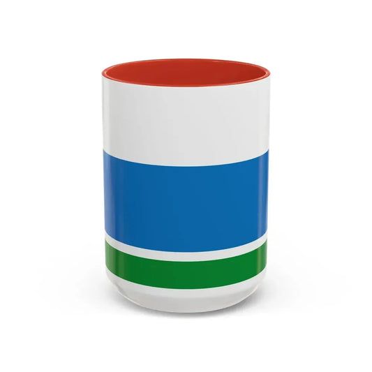 Flag of Sverdlovsk Oblast Russia - Accent Coffee Mug 15oz Red - Go Mug Yourself
