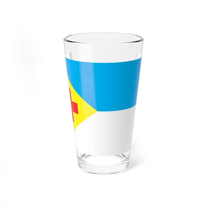 Flag of Svitlovodskyj raion (Ukraine) Pint Glass 16oz 16oz - Go Mug Yourself
