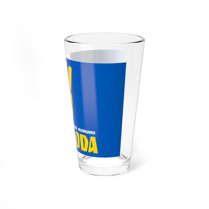 Flag of Svoboda 2 (Ukraine) Pint Glass 16oz - Go Mug Yourself