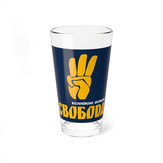 Flag of Svoboda (Ukraine) Pint Glass 16oz 16oz - Go Mug Yourself