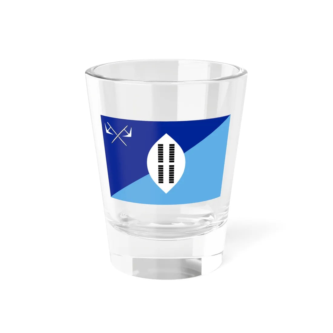 Flag of Swaziland 1890-1895 (Eswatini) Shot Glass 1.5oz 1.5oz - Go Mug Yourself