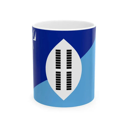 Flag of Swaziland 1890-1895 (Eswatini) White Coffee Mug 11oz - Go Mug Yourself