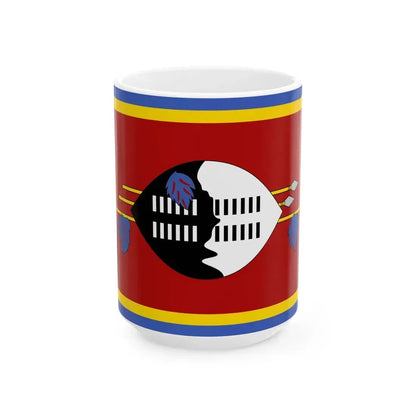 Flag of Swaziland 1967 (Eswatini) White Coffee Mug 15oz - Go Mug Yourself