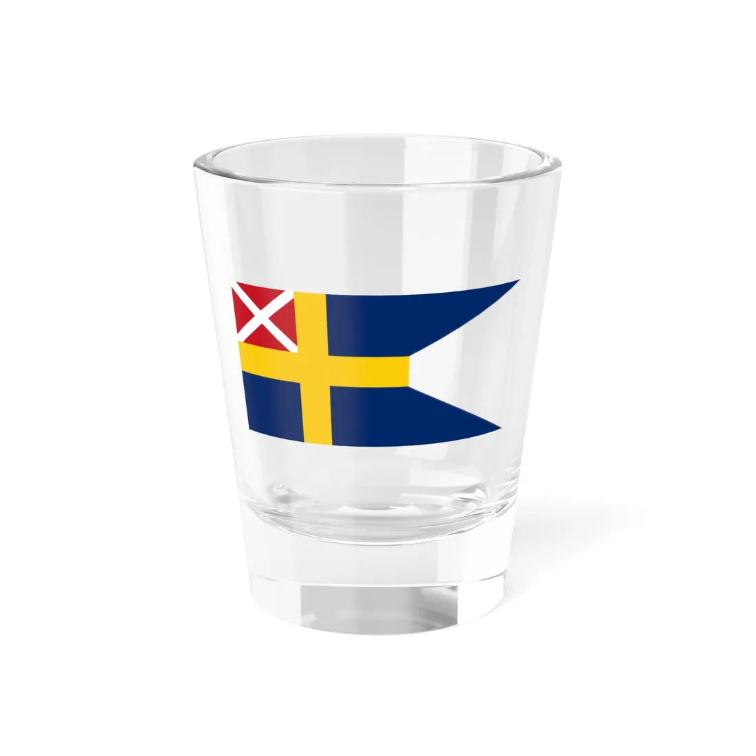 Flag of Sweden 1818-1844 alternative (Estonia) Shot Glass 1.5oz 1.5oz - Go Mug Yourself