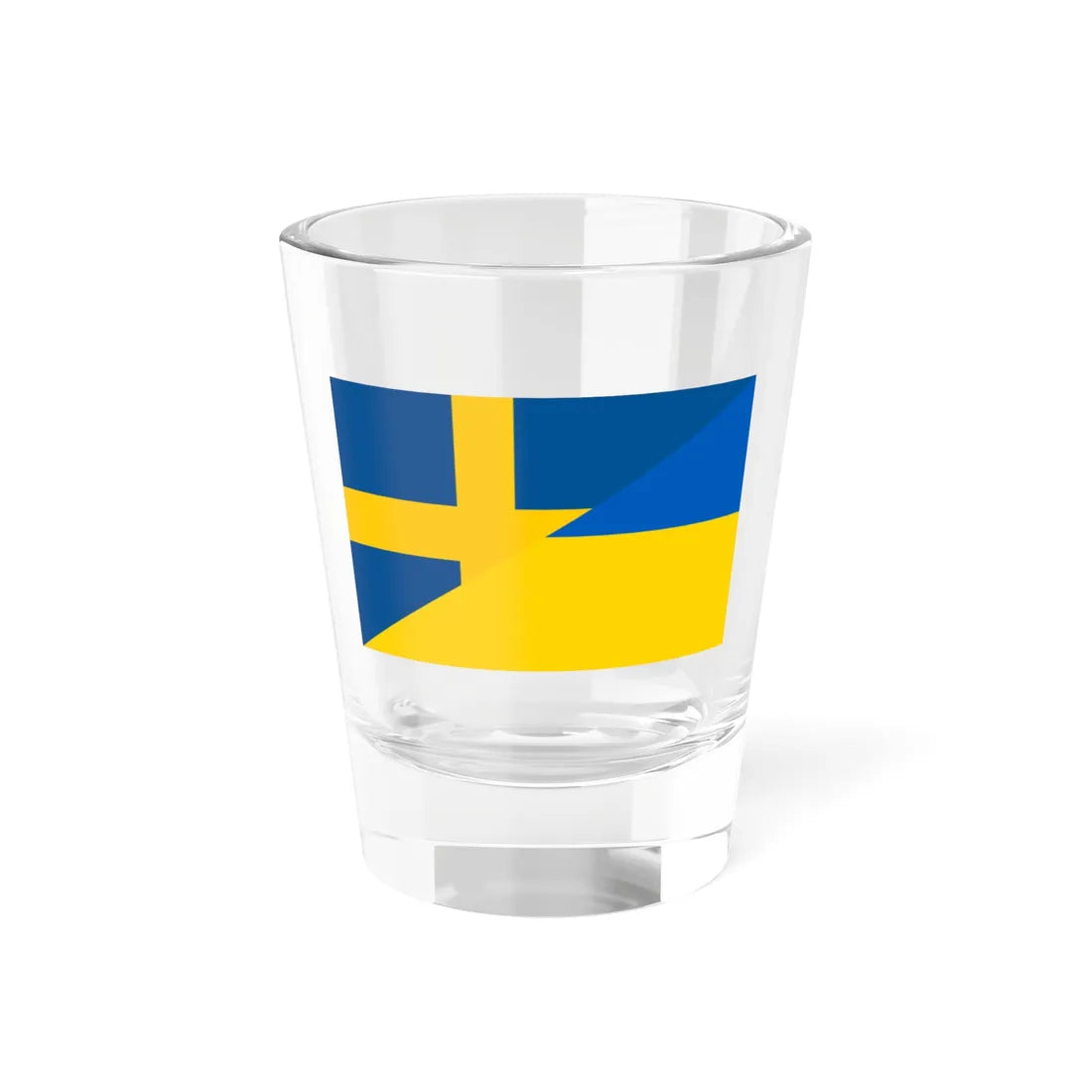 Flag of Sweden and Ukraine (Sweden) Shot Glass 1.5oz 1.5oz - Go Mug Yourself