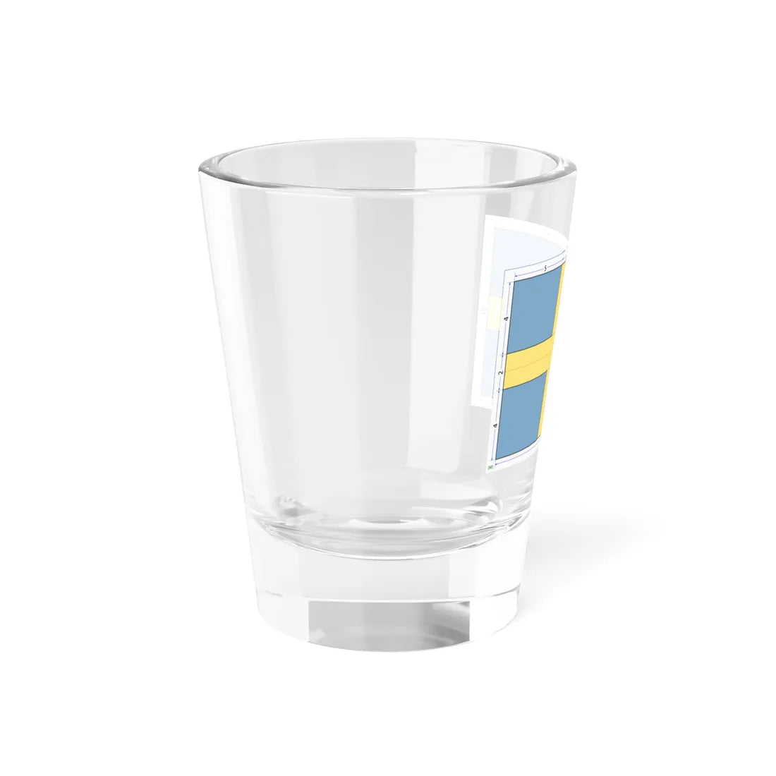 Flag of Sweden construction sheet (Sweden) Shot Glass 1.5oz - Go Mug Yourself