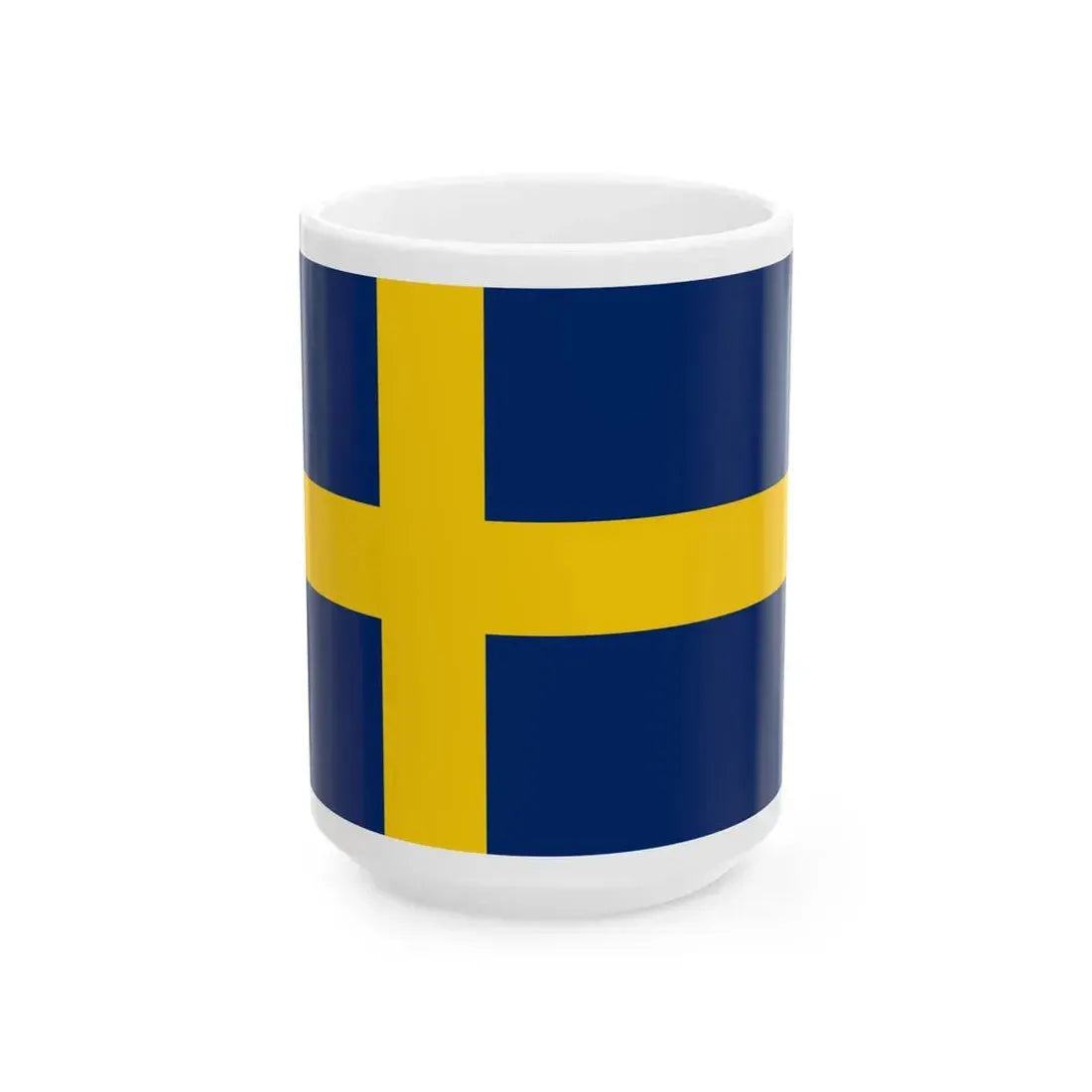 Flag of Sweden pre-1906 3-2 (Estonia) White Coffee Mug 15oz - Go Mug Yourself