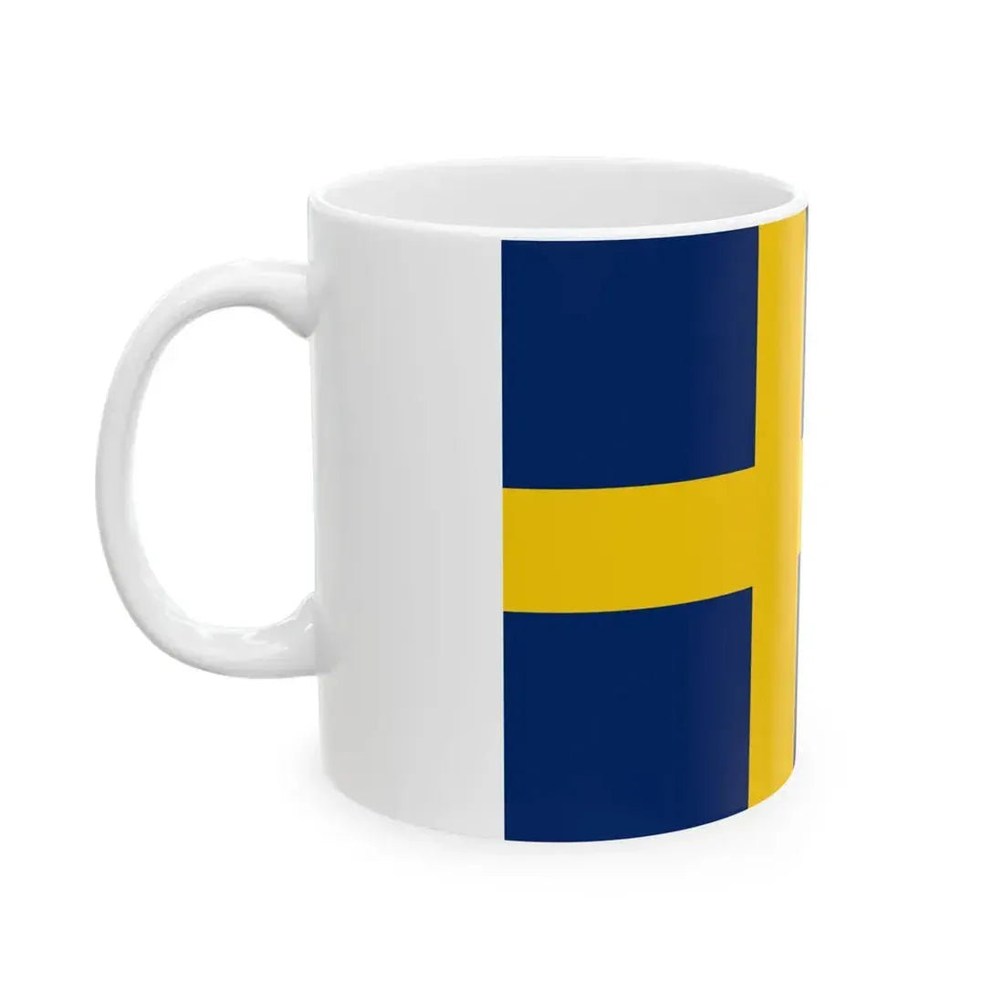 Flag of Sweden pre-1906 3-2 (Estonia) White Coffee Mug - Go Mug Yourself