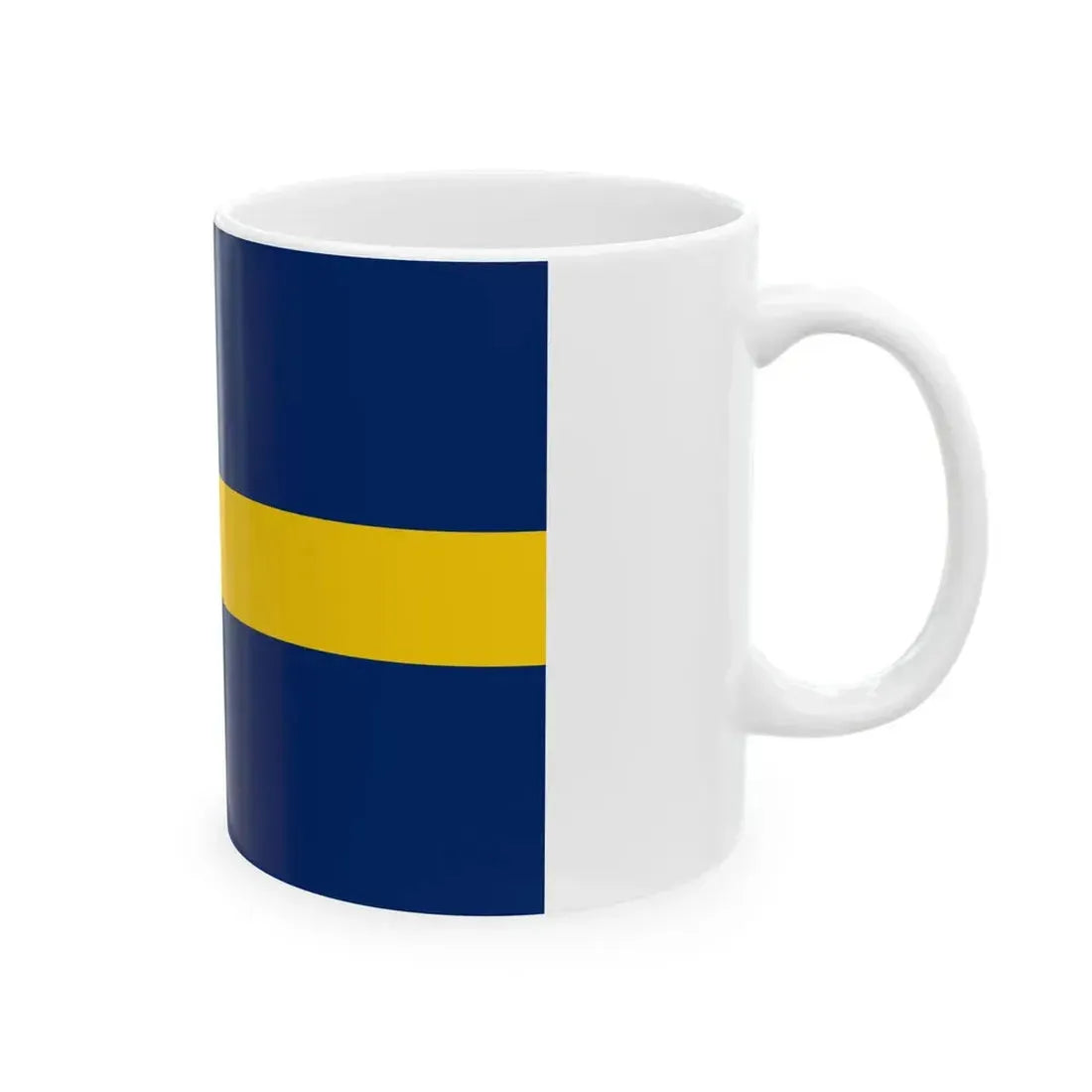 Flag of Sweden pre-1906 3-2 (Estonia) White Coffee Mug - Go Mug Yourself