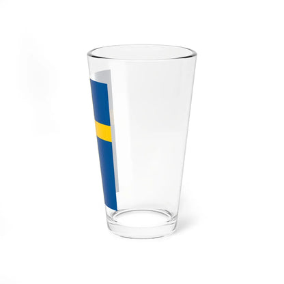 Flag of Sweden vertical (Sweden) Pint Glass 16oz - Go Mug Yourself