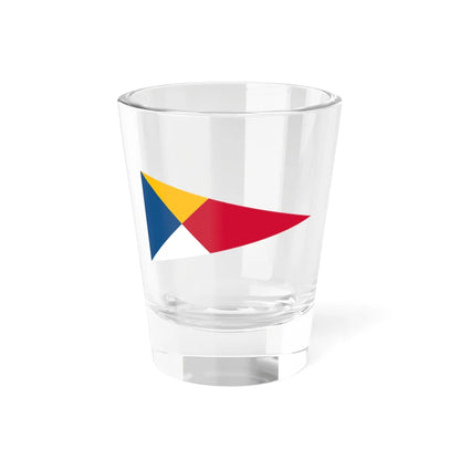 Flag of Swedish-Danish Icebreaker Service pre WWII (Denmark) Shot Glass 1.5oz 1.5oz - Go Mug Yourself