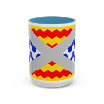 Flag of Swieqi Malta - Accent Coffee Mug 15oz Light Blue - Go Mug Yourself