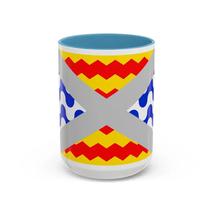 Flag of Swieqi Malta - Accent Coffee Mug 15oz Light Blue - Go Mug Yourself