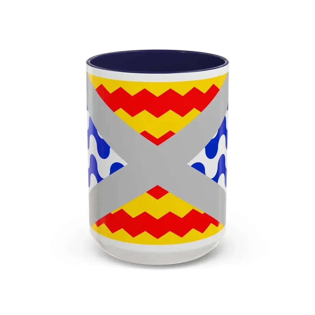 Flag of Swieqi Malta - Accent Coffee Mug 15oz Navy - Go Mug Yourself