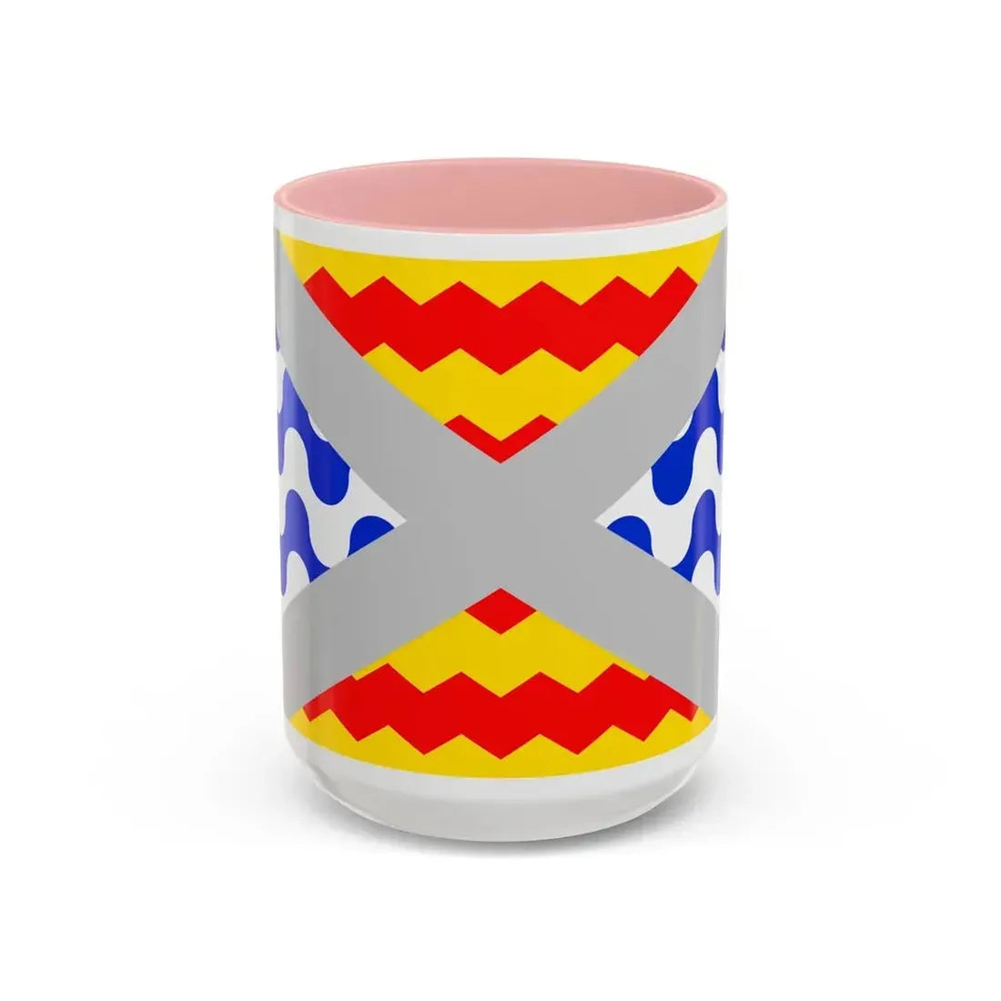 Flag of Swieqi Malta - Accent Coffee Mug 15oz Pink - Go Mug Yourself