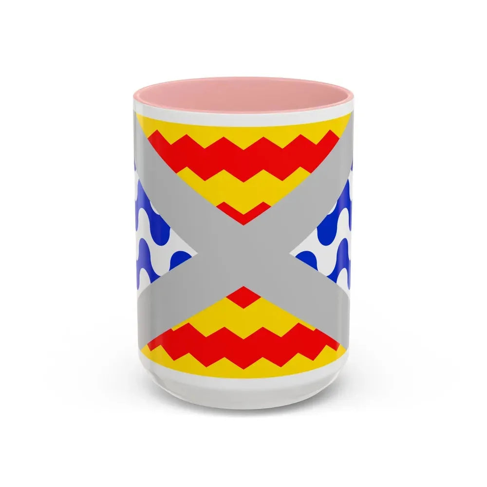 Flag of Swieqi Malta - Accent Coffee Mug 15oz Pink - Go Mug Yourself
