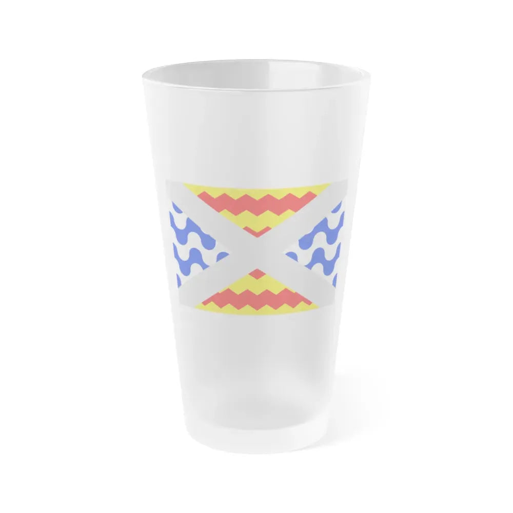 Flag of Swieqi Malta - Frosted Pint Glass 16oz 16oz Frosted - Go Mug Yourself