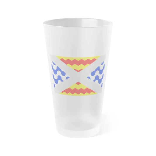 Flag of Swieqi Malta - Frosted Pint Glass 16oz 16oz Frosted - Go Mug Yourself