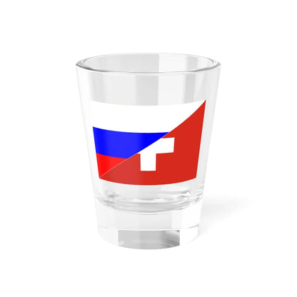 Flag of Switzerland and Russia (Russia) Shot Glass 1.5oz 1.5oz - Go Mug Yourself