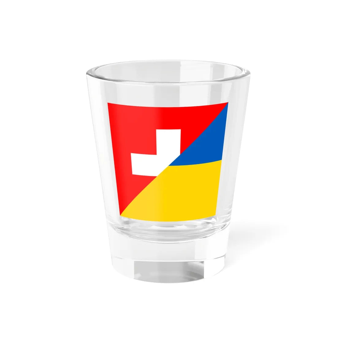 Flag of Switzerland and Ukraine (Switzerland) Shot Glass 1.5oz 1.5oz - Go Mug Yourself
