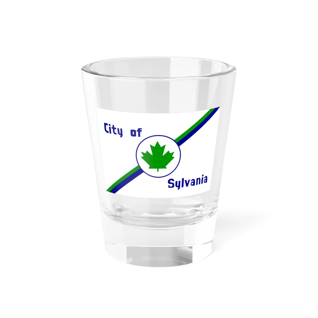 Flag of Sylvania Ohio 1977-2021 (United States) Shot Glass 1.5oz 1.5oz - Go Mug Yourself