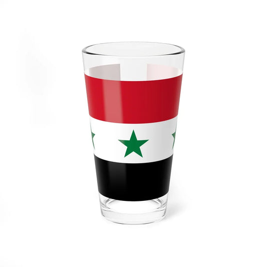 Flag of Syria 1963-1972 (Syria) Pint Glass 16oz 16oz - Go Mug Yourself
