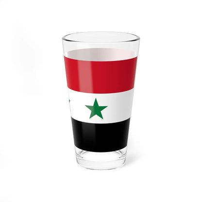 Flag of Syria 1963-1972 (Syria) Pint Glass 16oz - Go Mug Yourself