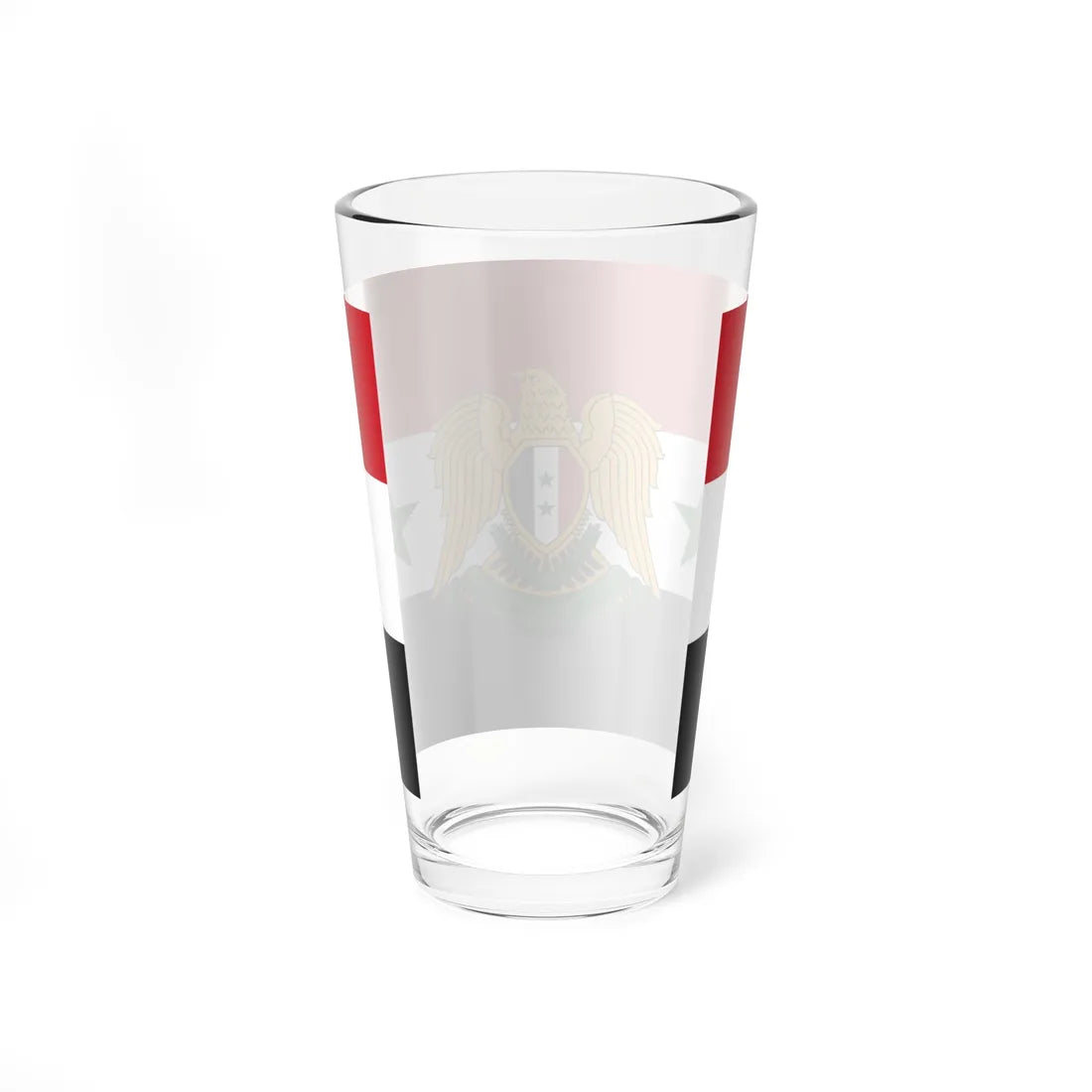 Flag of Syria 1980-2024 with coat of arms (Syria) Pint Glass 16oz - Go Mug Yourself