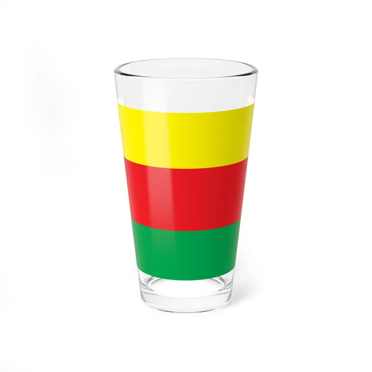 Flag of Syrian Kurdistan (Syria) Pint Glass 16oz 16oz - Go Mug Yourself