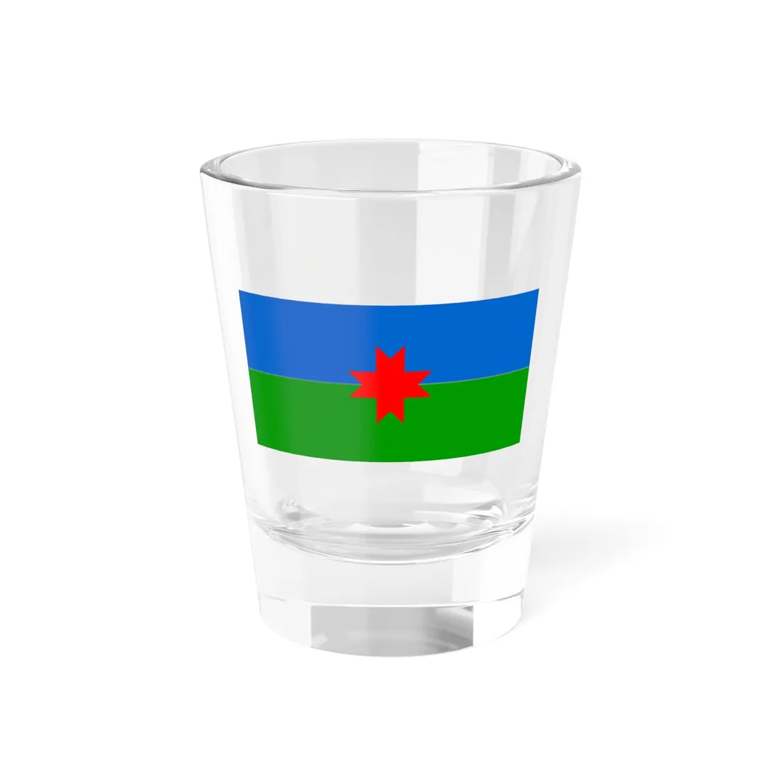 Flag of Syumsi Region Udmurtia (Russia) Shot Glass 1.5oz 1.5oz - Go Mug Yourself