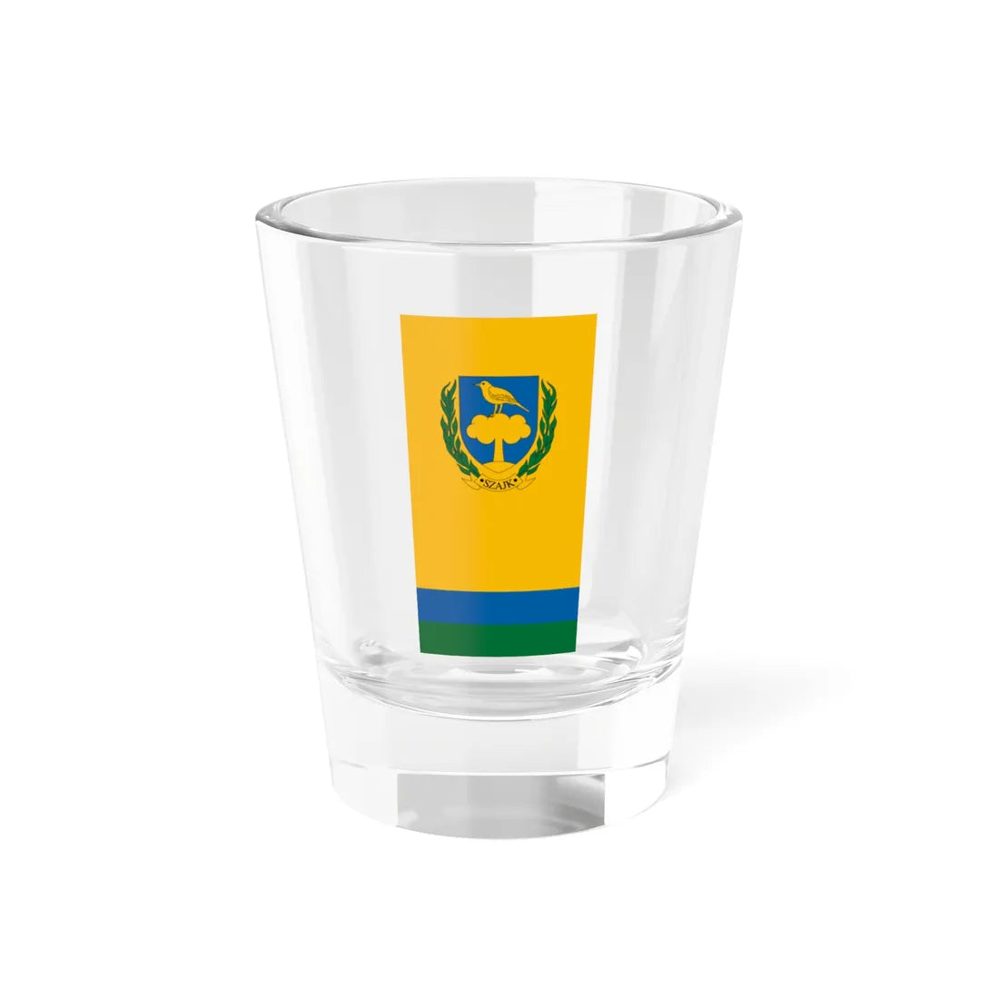 Flag of Szajk (Hungary) Shot Glass 1.5oz 1.5oz - Go Mug Yourself