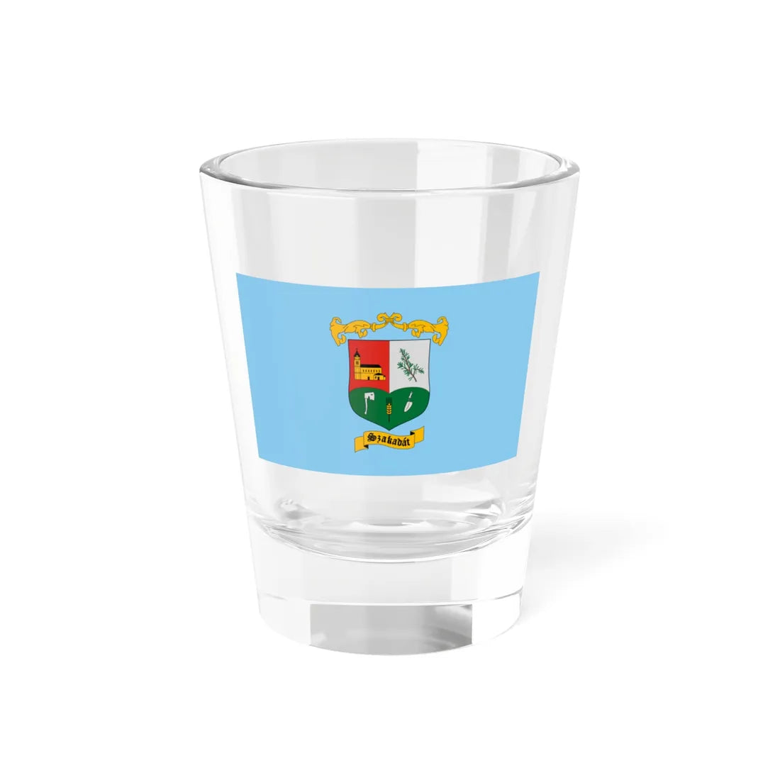 Flag of Szakadat (Hungary) Shot Glass 1.5oz 1.5oz - Go Mug Yourself