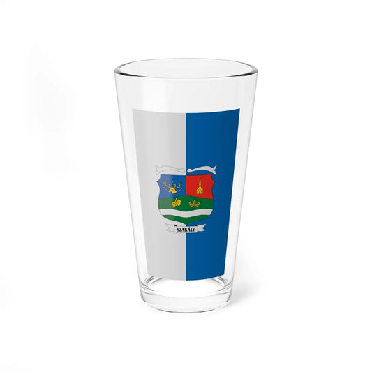 Flag of Szakaly vertical (Hungary) Pint Glass 16oz 16oz - Go Mug Yourself