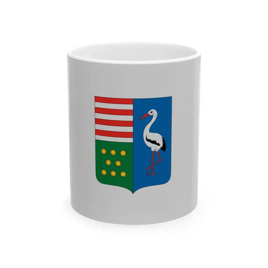 Flag of Szakmar (Hungary) White Coffee Mug 11oz - Go Mug Yourself