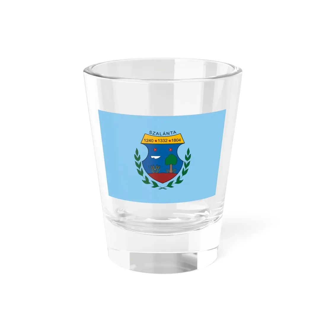 Flag of Szalanta (Hungary) Shot Glass 1.5oz 1.5oz - Go Mug Yourself