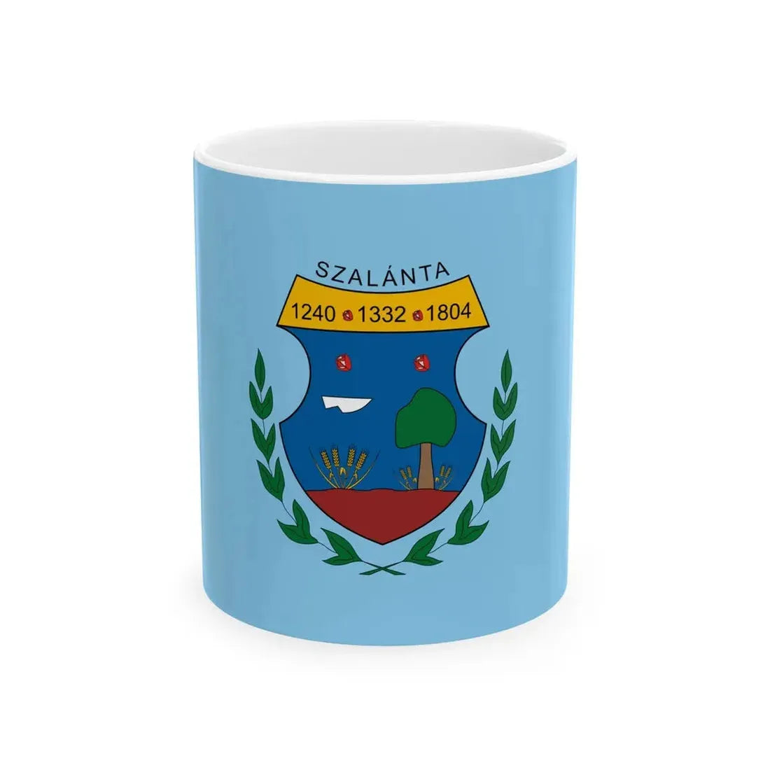 Flag of Szalanta (Hungary) White Coffee Mug 11oz - Go Mug Yourself