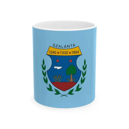 Flag of Szalanta (Hungary) White Coffee Mug 11oz - Go Mug Yourself